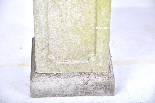 Lot 343 - A pair of cast stone figures of standing...