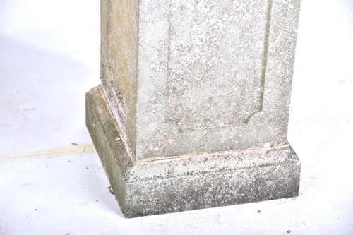 Lot 343 - A pair of cast stone figures of standing...