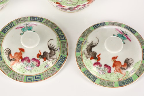Lot 167 - A pair of Chinese porcelain vases and covers,...