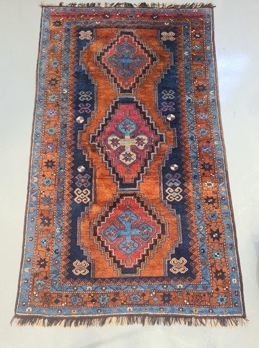 Lot 423 - A Caucasian rust ground Lori Pambak rug, 20th...