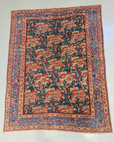 Lot 407 - A dark blue ground Bidjar rug, 20th century,...