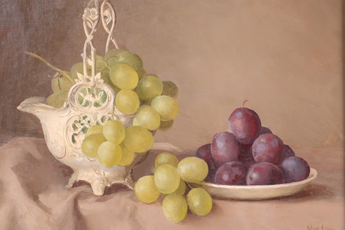 Lot 75 - Gerald Norden (1912-2000), 'Grapes and Plums',...
