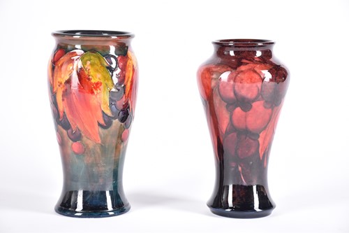 Lot 488 - A 20th Century Moorcroft flambe wisteria vase...