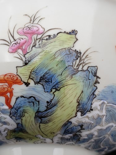 Lot 168 - A Chinese porcelain 'Wufu' bowl, finely...
