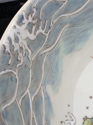 Lot 168 - A Chinese porcelain 'Wufu' bowl, finely...