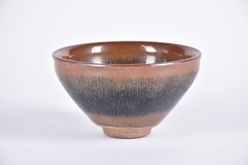 Lot 198 - A Chinese Jian ware style 'hares fur' bowl, of...