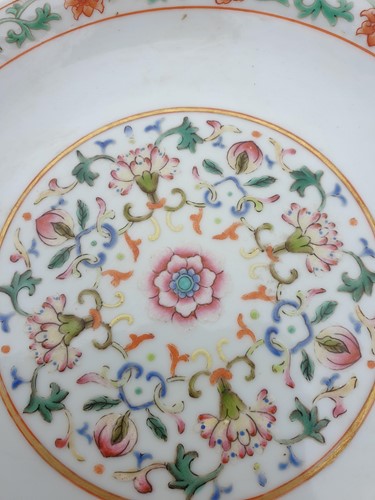 Lot 190 - A Chinese famille rose saucer dish, painted...