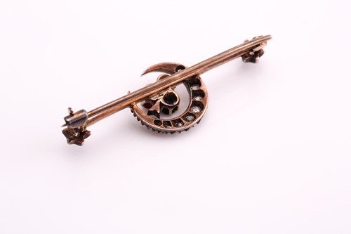 Lot 79 - A Victorian gem-set bar brooch, consisting of...