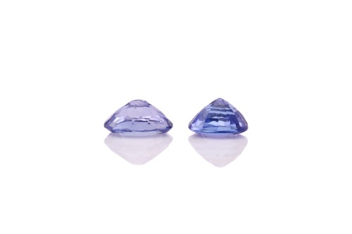 Lot 139 - Two Tanzanite loose gemstones, consisting of...