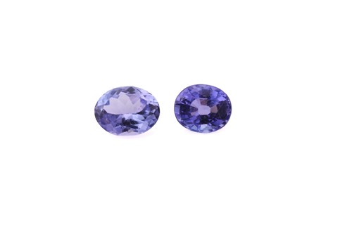 Lot 139 - Two Tanzanite loose gemstones, consisting of...