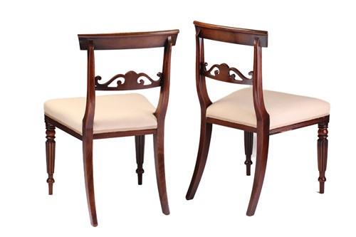 Lot 267 - Set of eight William IV mahogany dining chairs...