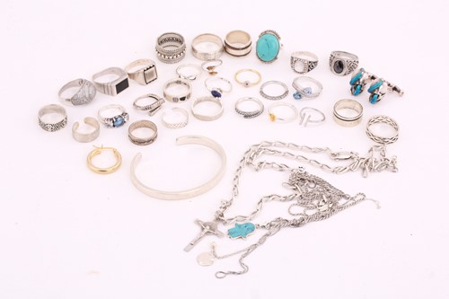 Lot 62 - A mix lot of silver items, mostly with silver...