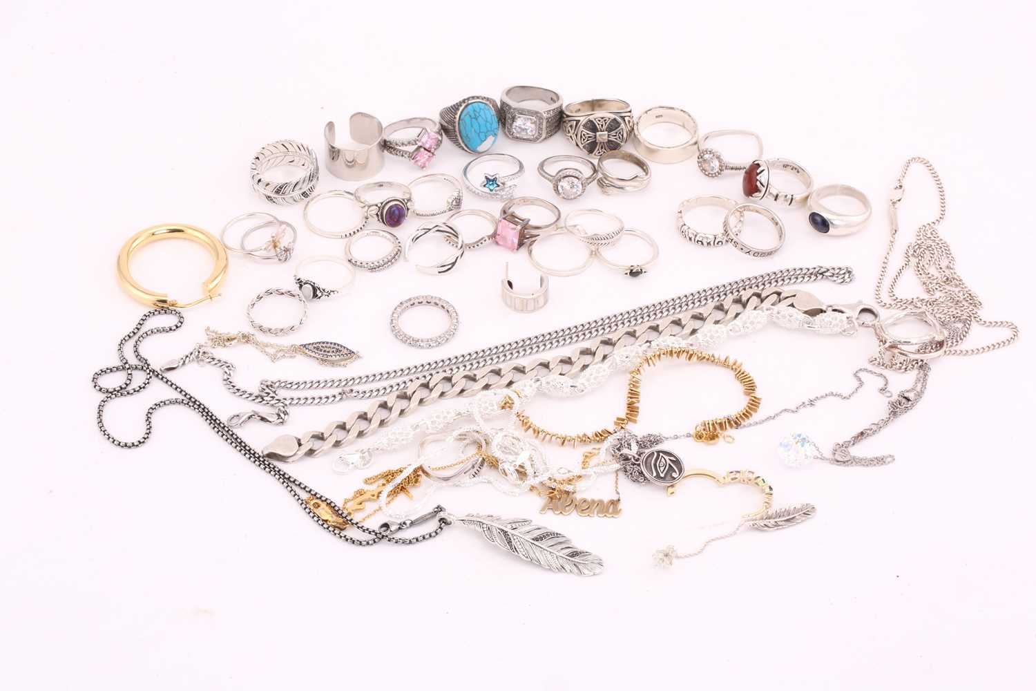Lot 261 - A mixed lot of silver items, including various...