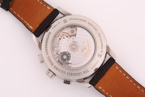 Lot 428 - A Longines automatic chronograph with a swiss...