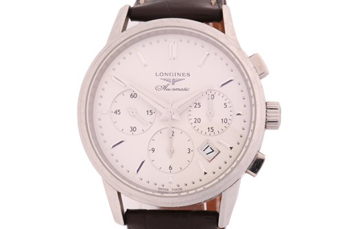 Lot 428 - A Longines automatic chronograph with a swiss...