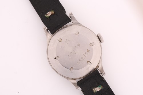 Lot 318 - A WW2 Omega pilots watch with a hand-wound...