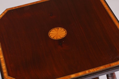 Lot 138 - An Edwardian hexagonal mahogany centre table...
