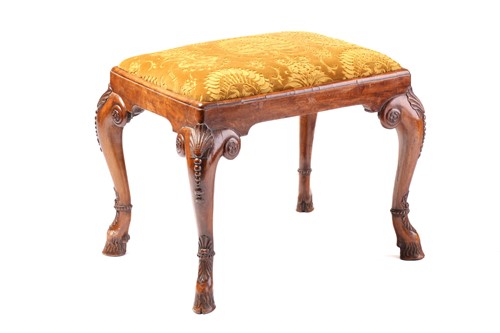 Lot 258 - A George I style walnut dressing stool...