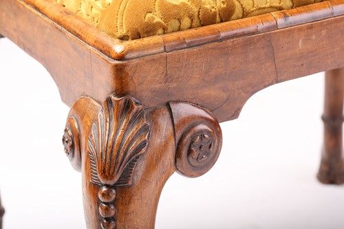 Lot 258 - A George I style walnut dressing stool...