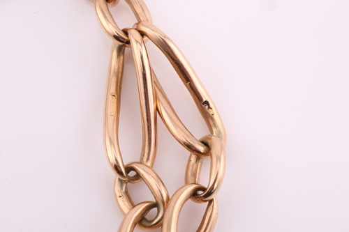 Lot 295 - A 15ct gold chain bracelet, comprising a...