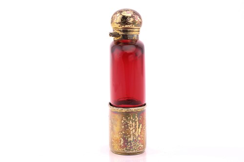 Lot 442 - A Victorian silver gilt and ruby flash glass...