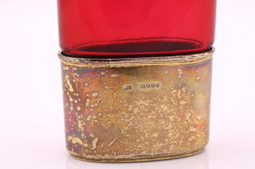 Lot 442 - A Victorian silver gilt and ruby flash glass...