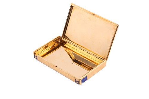 Lot 363 - A Cartier cigarette box, comprising a reeded...