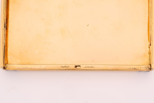 Lot 363 - A Cartier cigarette box, comprising a reeded...