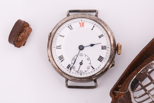 Lot 366 - A 1915 Silver Trench watch, with a pocket...