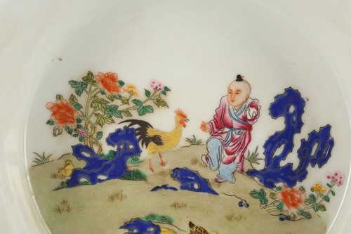 Lot 198 - A Chinese famille rose chicken bowl, with...