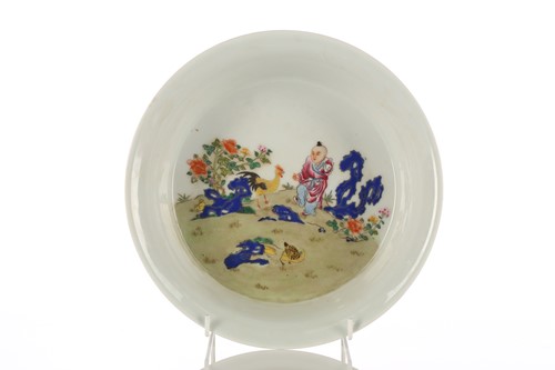 Lot 198 - A Chinese famille rose chicken bowl, with...