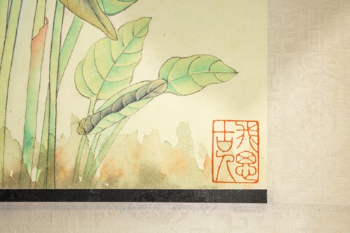 Lot 108 - After Yu Zhao, lilies and a ladybird, a...