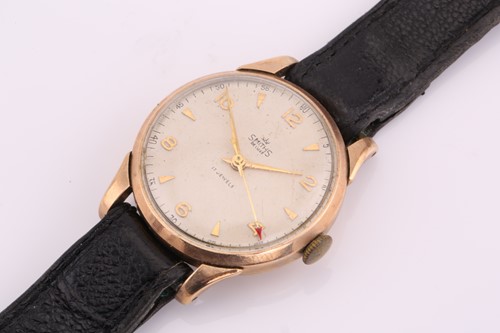Lot 294 - A Smiths De Luxe 9ct gold wrist watch, with a '...
