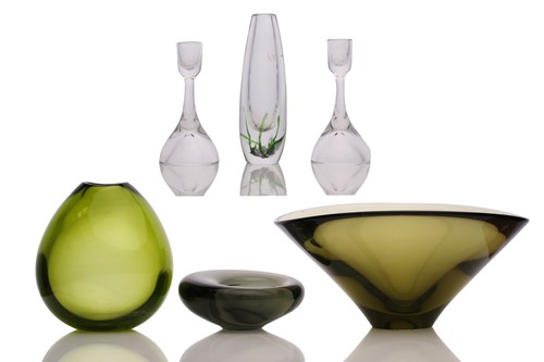 Lot 327 - Scandinavian vintage glassware, comprising a...