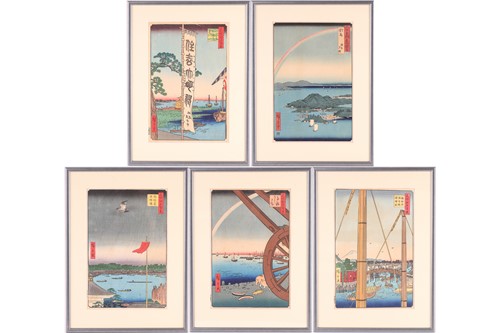 Lot 137 - After Utagawa Hiroshige (1797 - 1858), five...