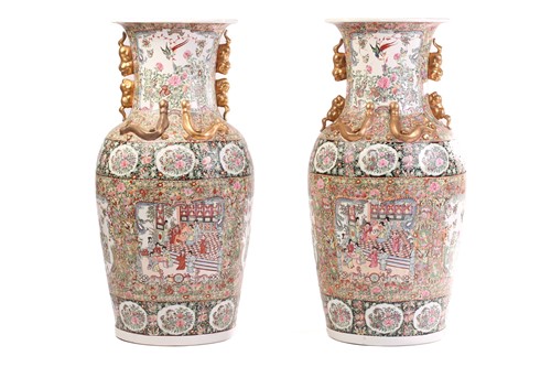 Lot 91 - A pair of very large Chinese Famille Rose...