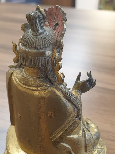 Lot 90 - A Chinese gilt bronze figure of Bodhisattva,...