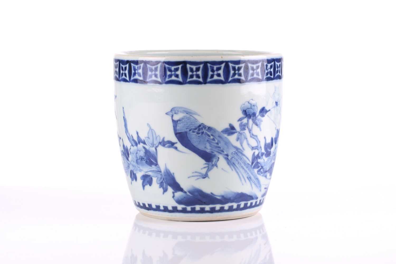Lot 170 - A Chinese blue & white jardiniere, the thickly...