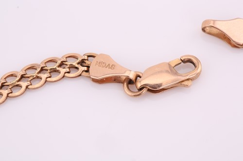 Lot 188 - A Midas flat bismark link necklace, comprises...