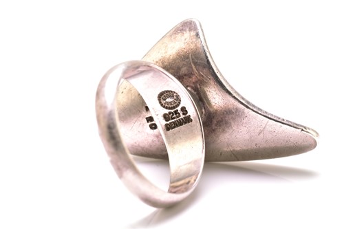 Lot 310 - Georg Jensen - 'Boomerang' ring, an abstract...