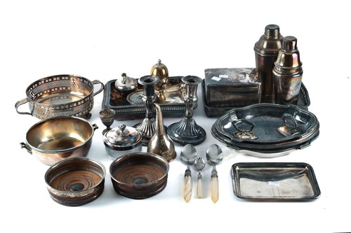 Lot 486 - A collection of silver-plated wares including,...
