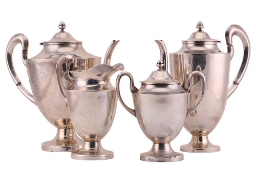 Lot 464 - A 20th-century heavy sterling silver coffee...