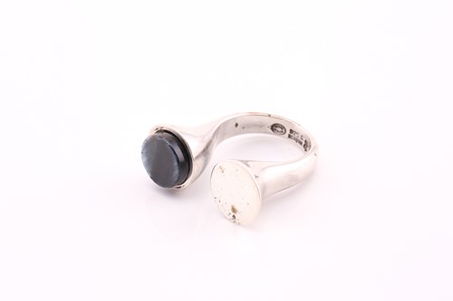 Lot 350 - Georg Jensen - A dress ring with polished hawk'...