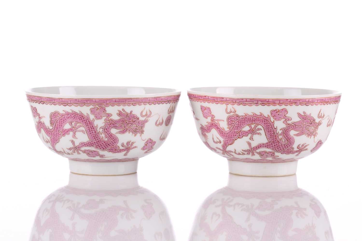 Lot 146 - A pair of Chinese porcelain bowls, each...
