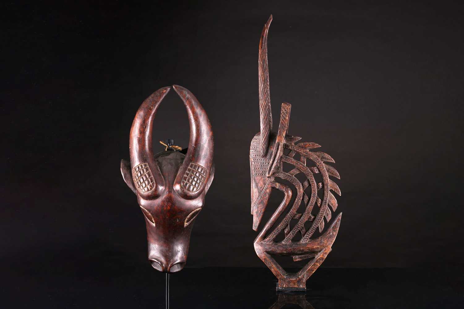 Lot 247 - A Bambara antelope headdress, Chiwara, Mali,...