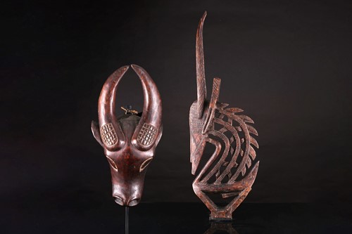 Lot 247 - A Bambara antelope headdress, Chiwara, Mali,...