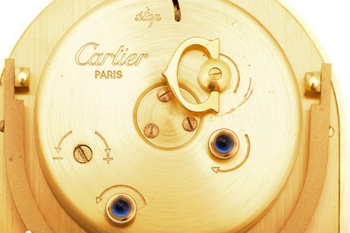 Lot 219 - A Les Must De Cartier Travel clock and...