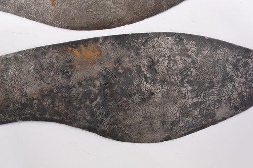 Lot 170 - Two Sepik River stone axes, the stone within a...