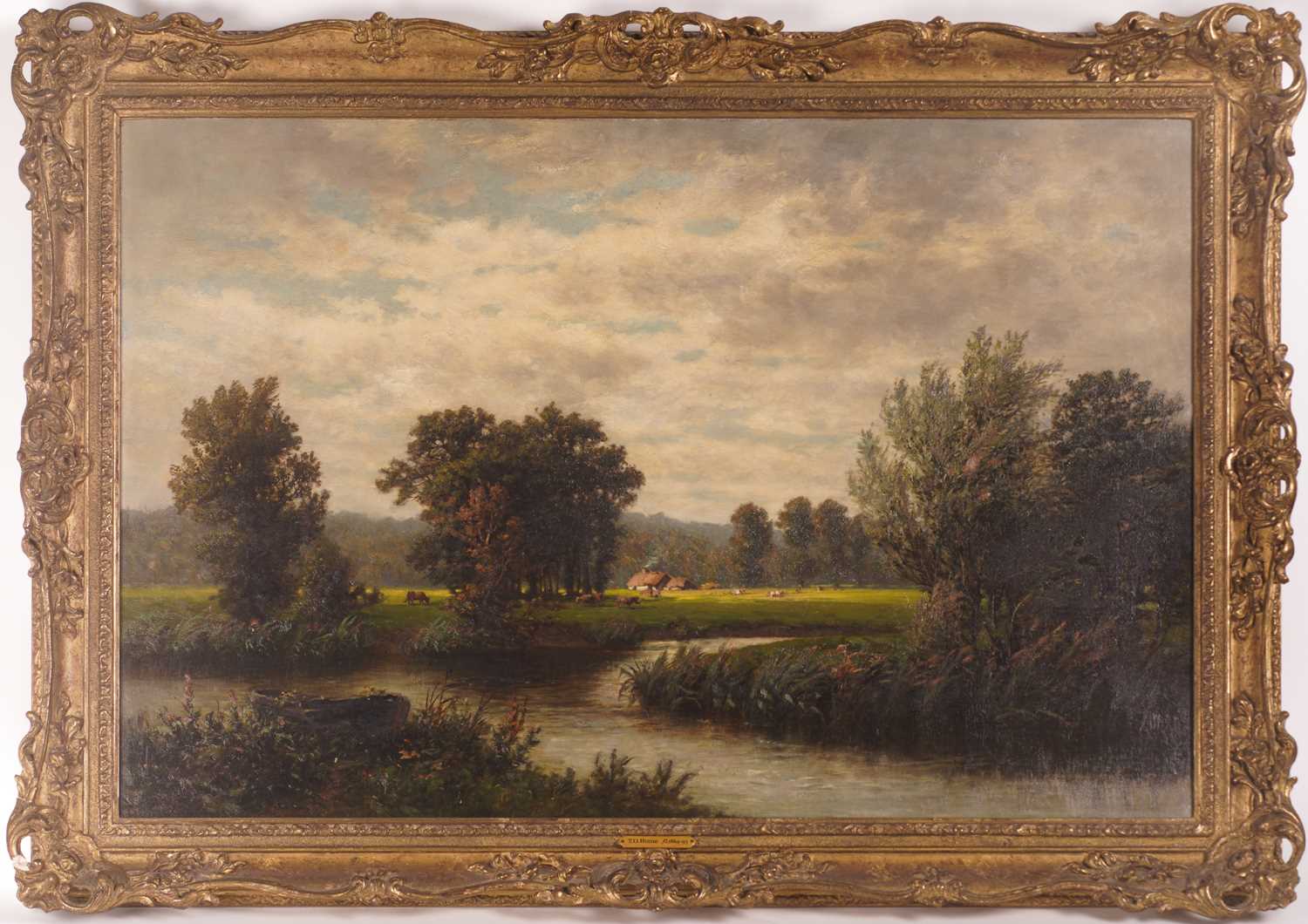 Lot 73 - Thomas O. Hume (fl.1864-1893), pastoral river...