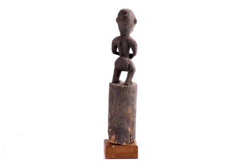 Lot 166 - A Bambara standing female figure, Mali, with...
